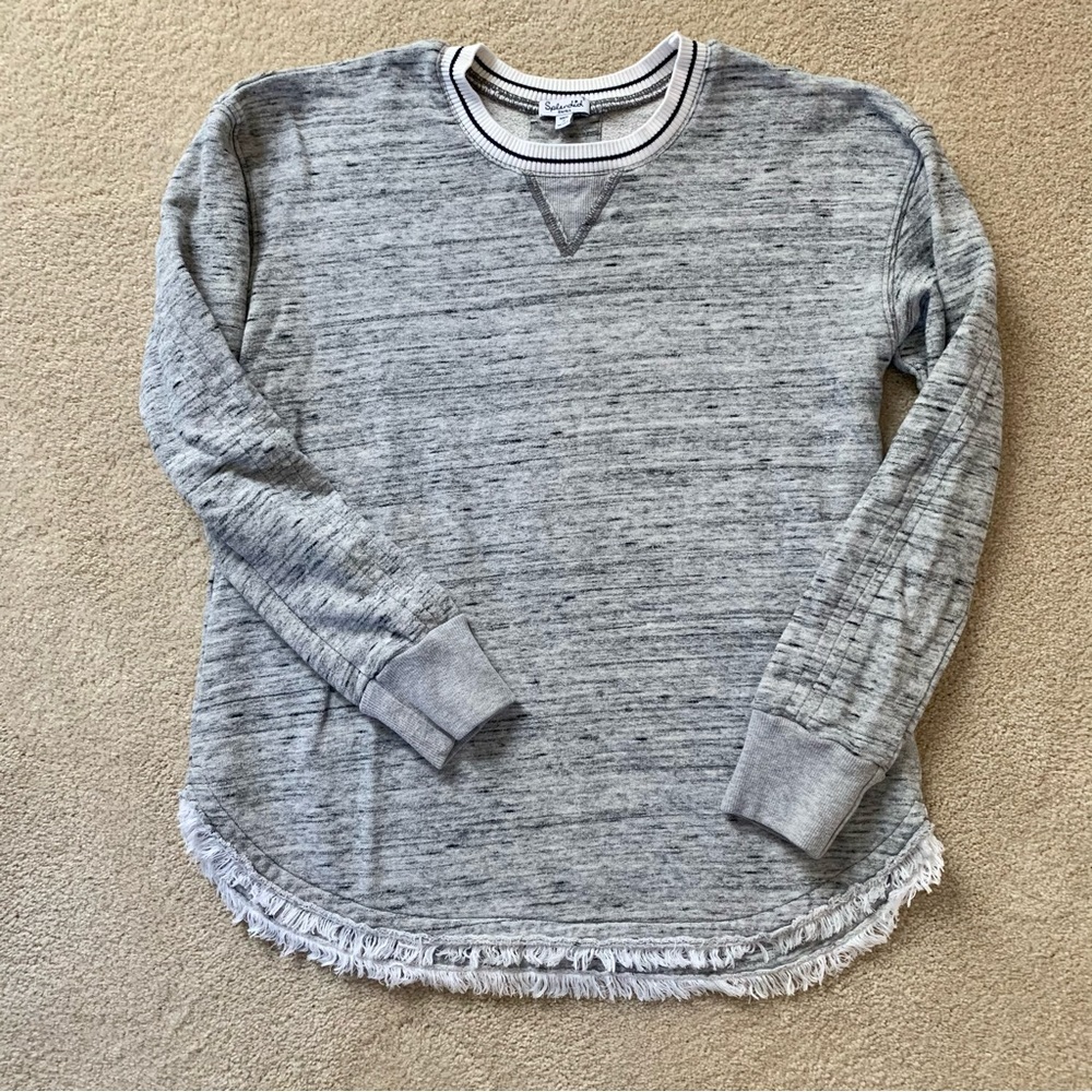 Splendid Crewneck Sweatshirt Heathered Gray Size Small